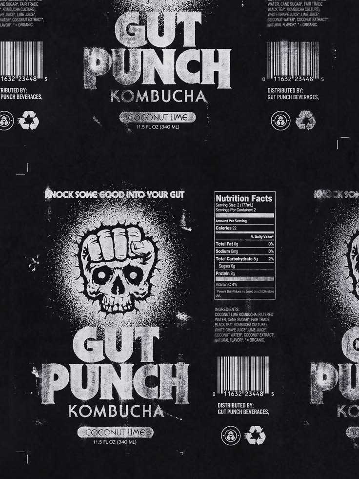 gut punch label